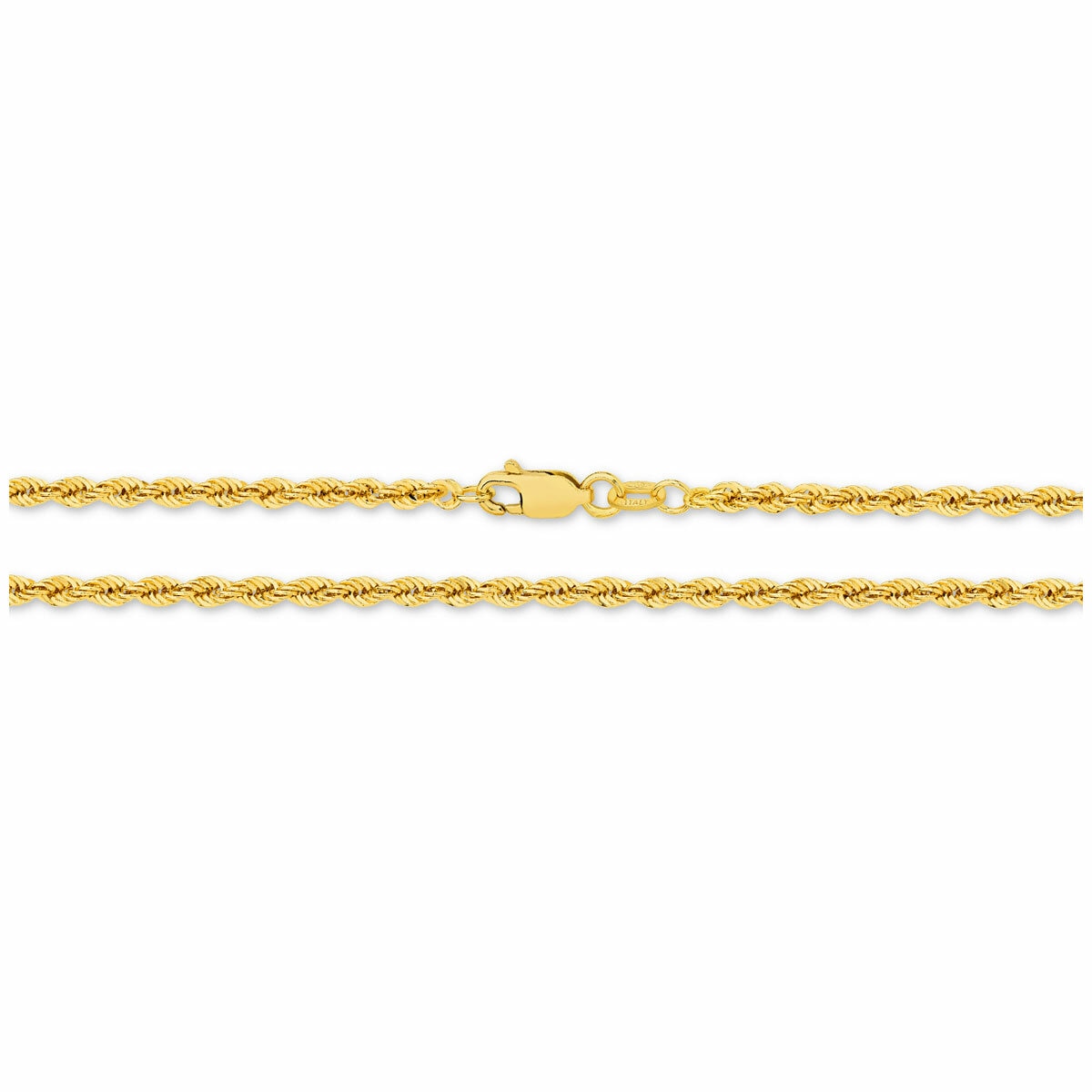 18KT Yellow Gold Hollow Rope Bracelet 2g