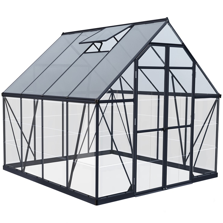 Palram Balance Greenhouse 243.8 x 243.8 cm with Grey Frame Costco