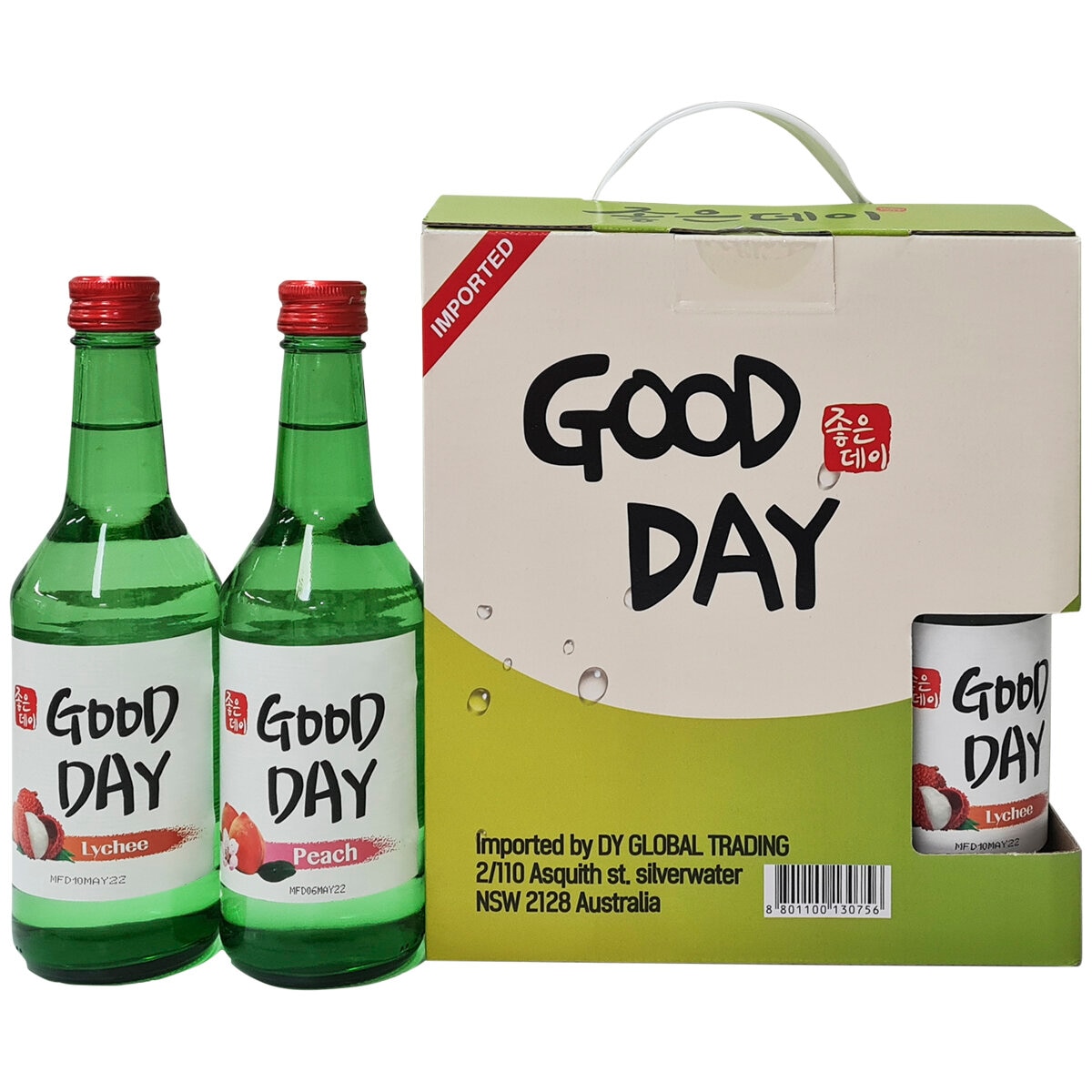 Good Day Peach & Lychee Soju 6 x 360ml Costco Australia