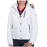 Superdry Women’s Faux Fur Fuji Hooded Jacket White