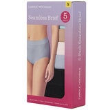 Carole Hochman Women's Seamless Brief 5 Pack Small Multi