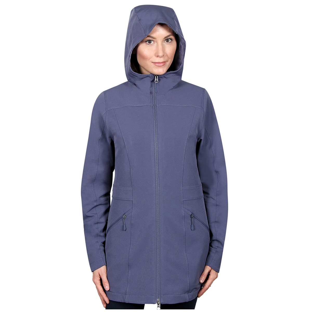 Kirkland Signature Women's Long Softshell Jacket Night Shadow Costco Australia