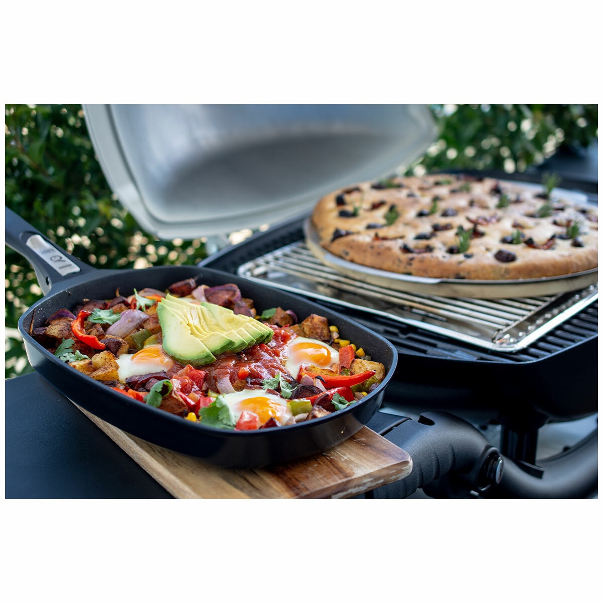 Weber Q3100 Black With Family Q Essentials Pack And Cart