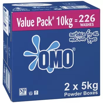 OMO Active Clean Laundry Powder 2 x 5 kg