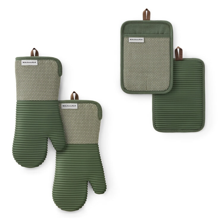 KitchenAid Basketweave Mitt & Pot Holder 4 pk
