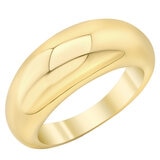 18KT Yellow Gold Domed Ring 6.80gm Made In Italy