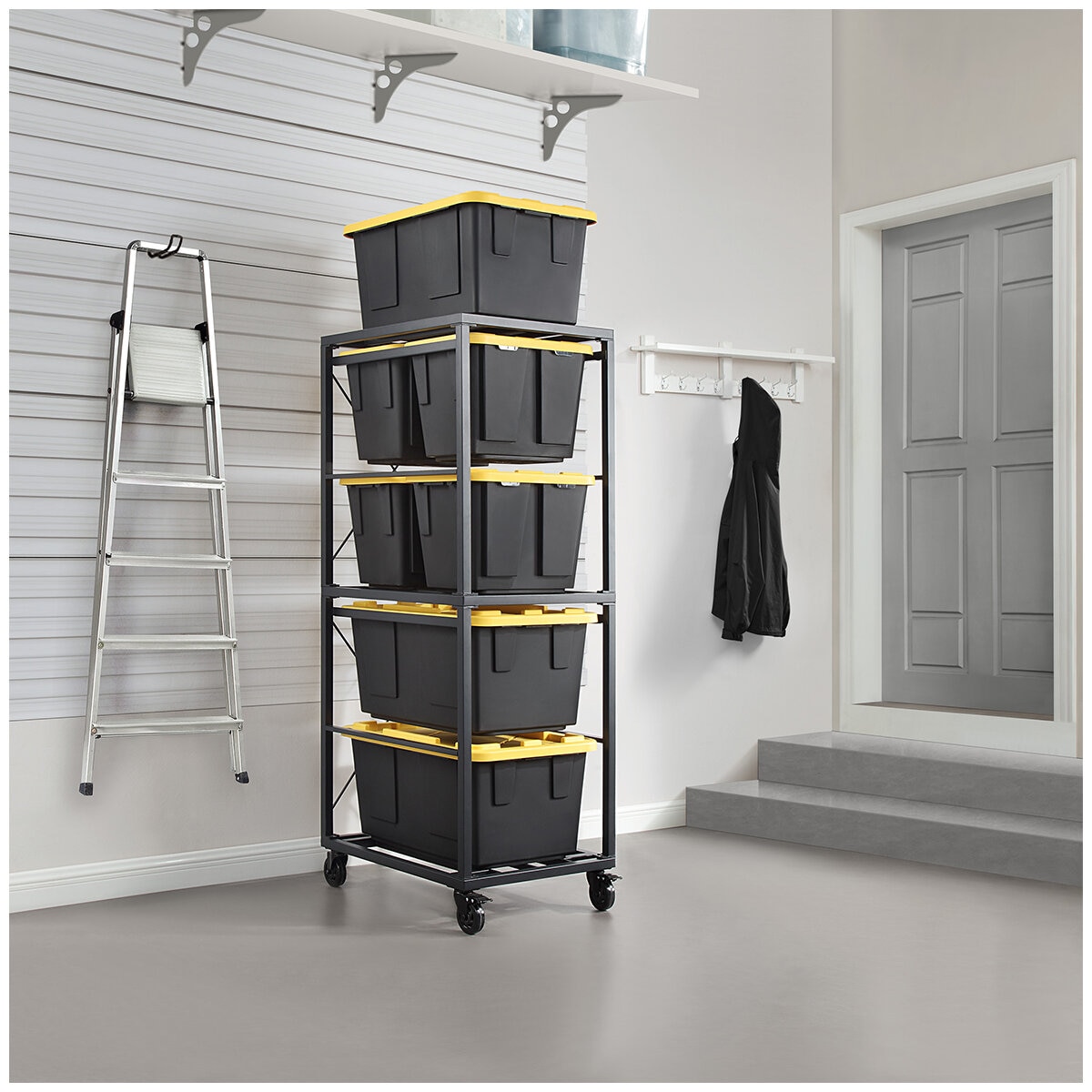 Gorilla 5-Tier Rolling Bin Rack Gorilla 5-Tier Rolling Bin Rack