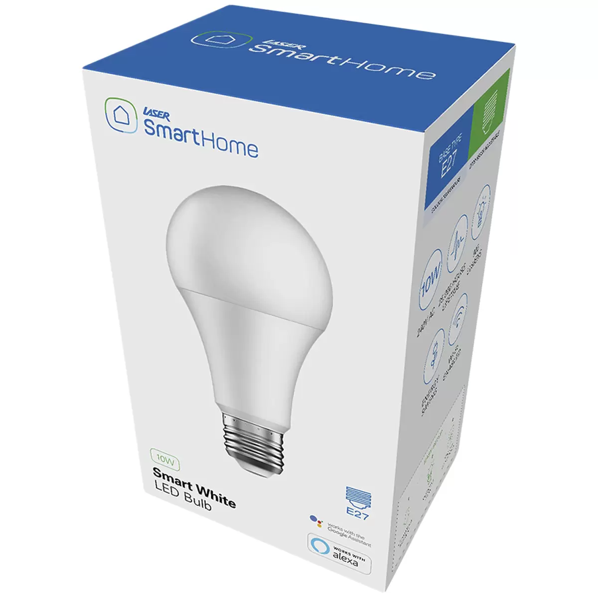 Laser Smart Bulb 10W E27 White 8 Pack
