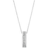 14KT White Gold 0.20ctw Diamond Pendant With 46cm Chain