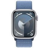 Apple Watch Series 9 GPS 45mm Silver Aluminium Case with Winter Blue Sport Loop