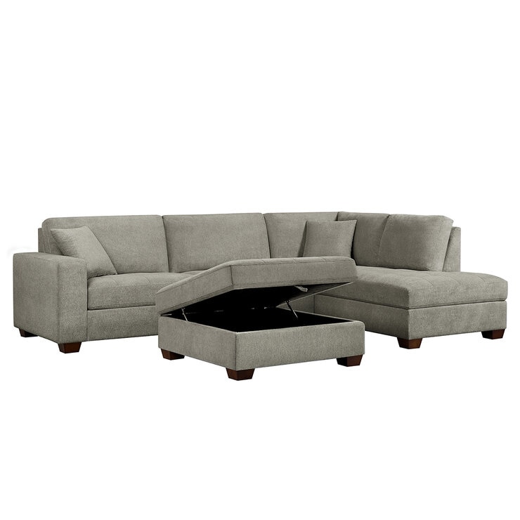 Thomasville Fabric Sectional with Storage Ottoman | Costco