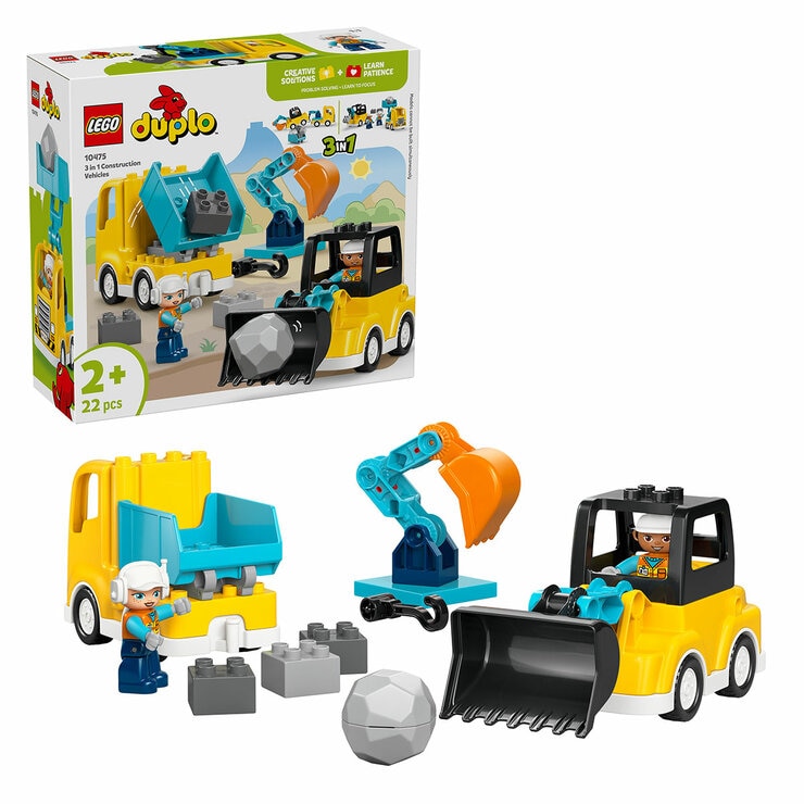 LEGO Duplo 3 in 1 Construction Vehicles 10475