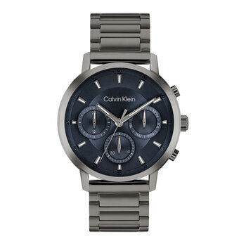 Calvin Klein Gauge Grey Steel Blue Dial Watch