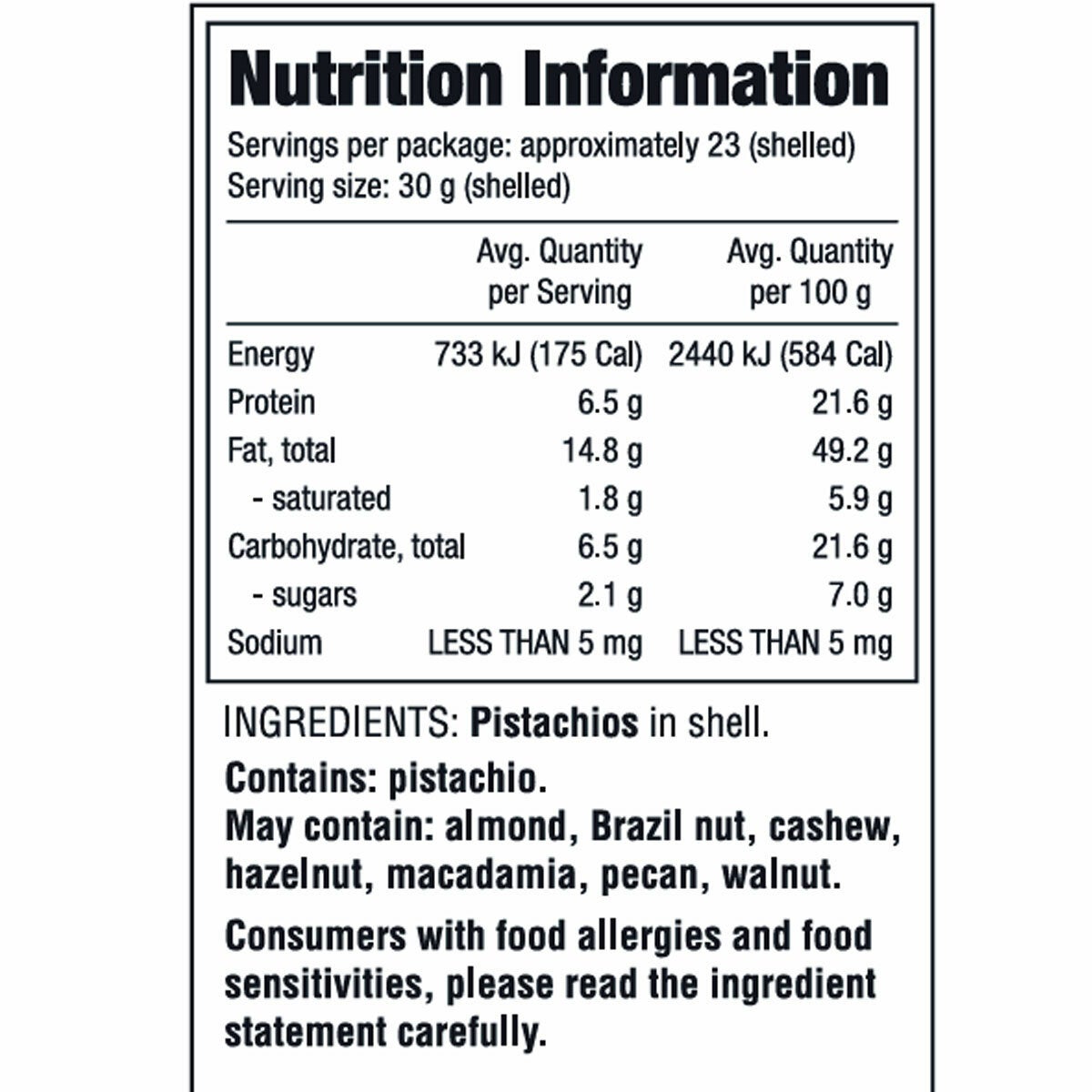 Kirkland Signature Unsalted Pistachios 1.36kg Kirkland Signature Unsalted Pistachios 1.36kg