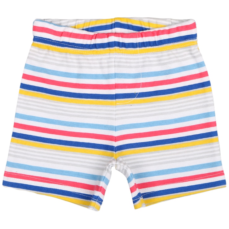 Peanut Shell 2pc Baby Set - Yellow Top/Striped Shorts