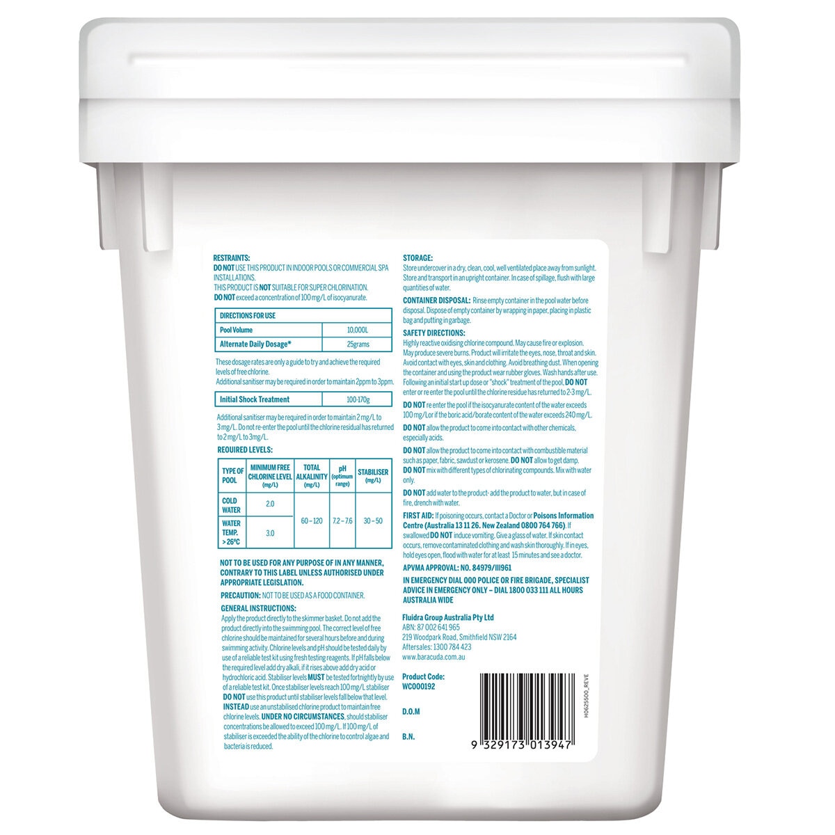 Baracuda PowerMaXX Pool Chlorine 10Kg