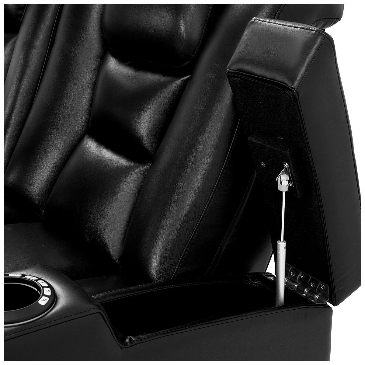 Valencia Theater Seating Venice 5 Seater Recliner Black