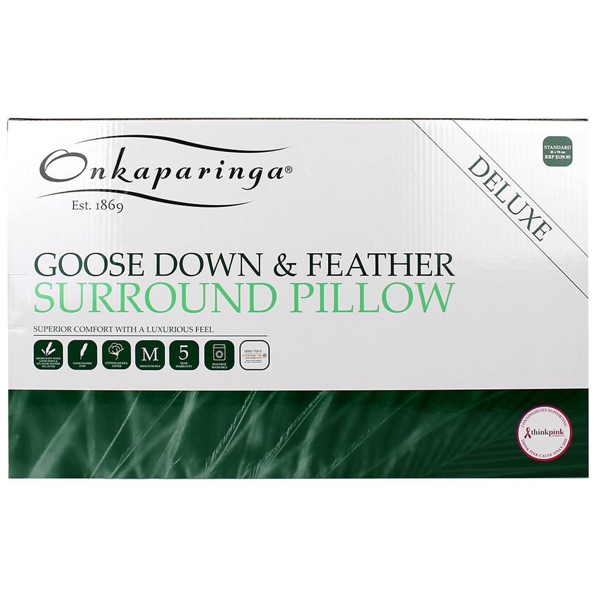 Onkaparinga Goose Down and Feather Surround Pillow Cost...