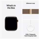 Apple Watch Series 11 GPS + Cellular 42mm Gold Titanium Case with Gold Milanese Loop Apple Watch Series 11 GPS + Cellular 42mm Gold Titanium Case with Gold Milanese Loop