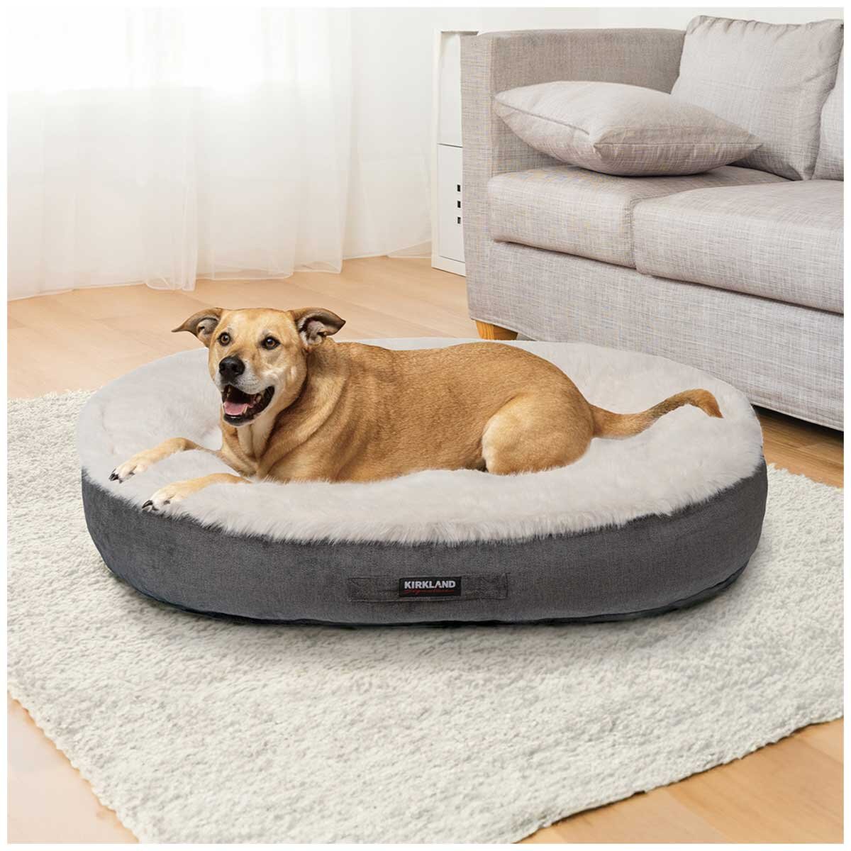 Kirkland Signature Oval Cuddler Pet Bed Charcoal