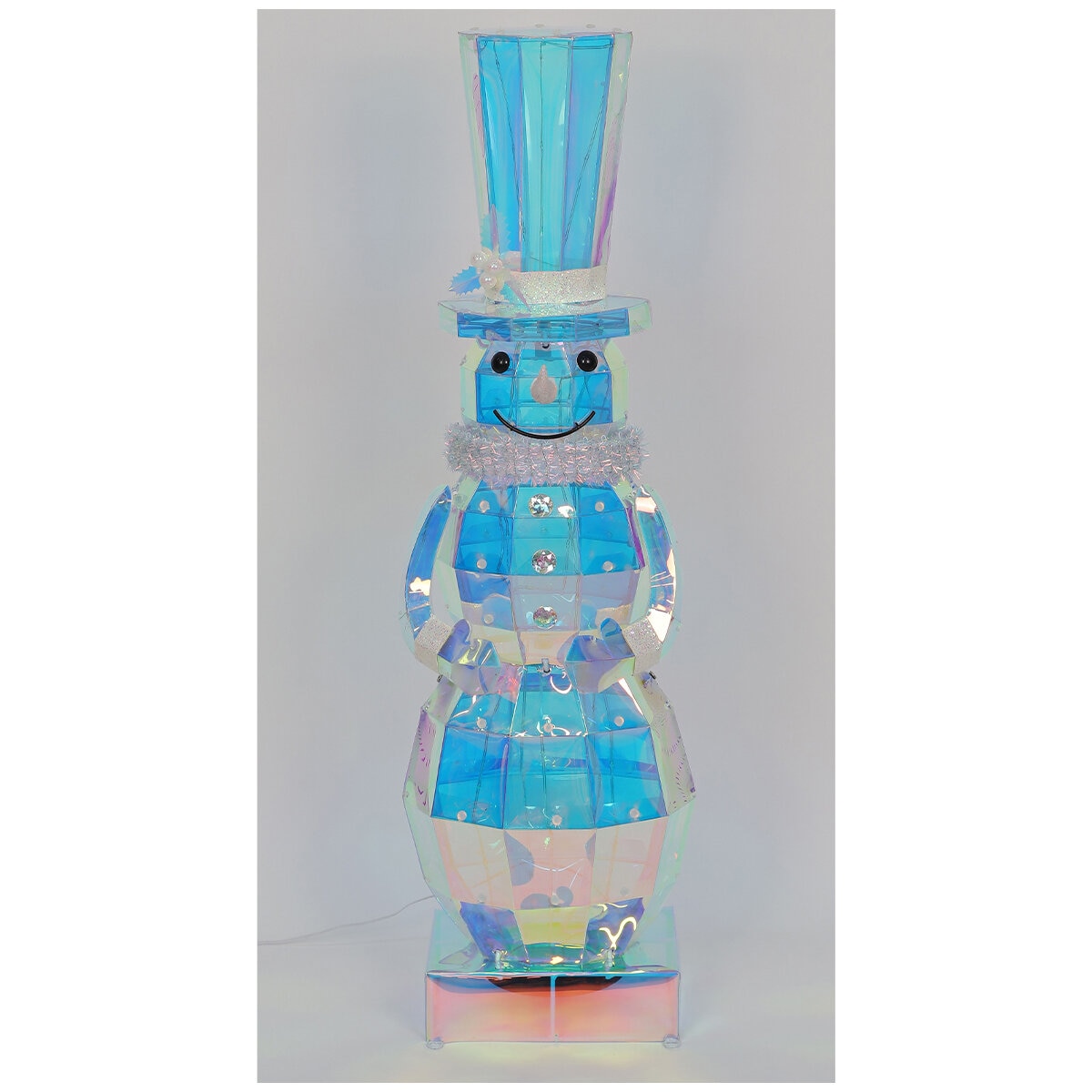 Prismatic Iridescent Nutcracker and Snowman 91.4cm