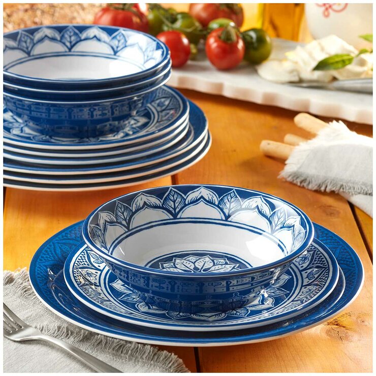 Pandex Melamine Dinnerware 12 Piece Set