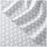 Purely Organic 300TC Cotton Sheet Set 4 Piece King Evelyn Block Vine Blue