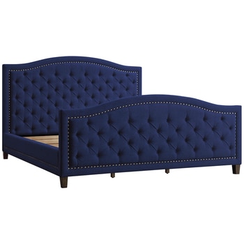 Thomasville Upholstered Blue King Bed