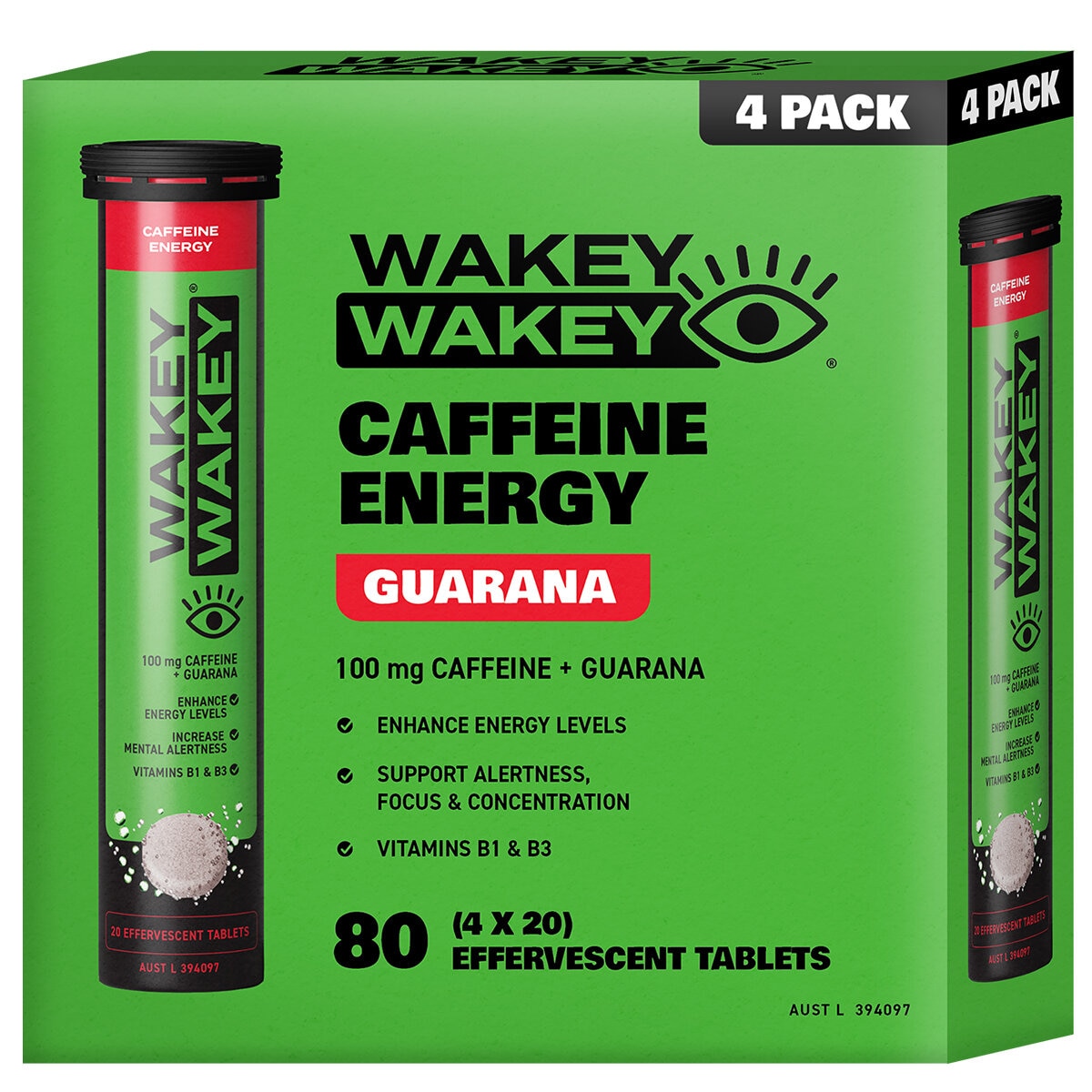 Wakey Wakey Energy 4 x 20 Effervescent Tablets