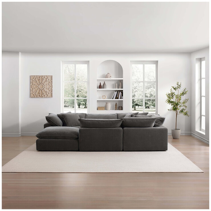 Aiden & Ivy 6 Piece Fabric Modular Sectional