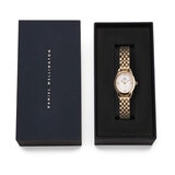 Daniel Wellington Ophelia Mini White Dial Gold Beans Link Strap Women's Watch DW00100803