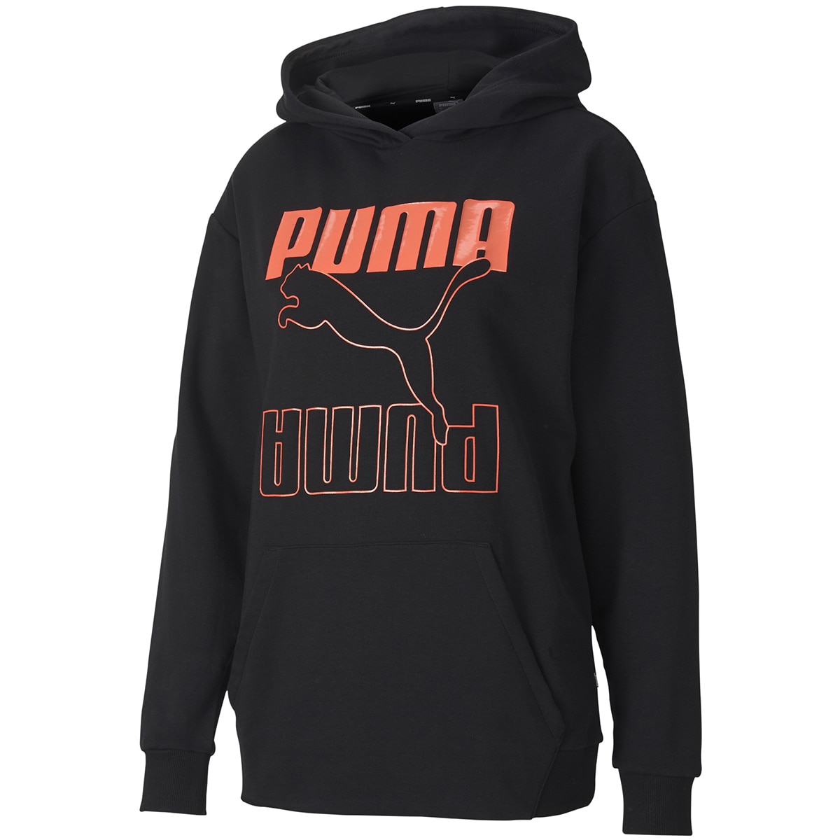 Puma Women's Elongated Hoodie - Black/Peach