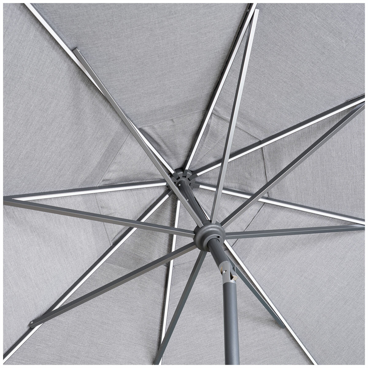 SunVilla Gray LED Market Umbrella 3M (2)