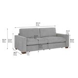 Henredon Fabric Sofa with 2 Power Footrests