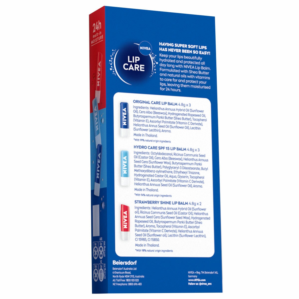Nivea Lip Care For Soft Supple Lips 8 Pack Nivea Lip Care For Soft Supple Lips 8 Pack