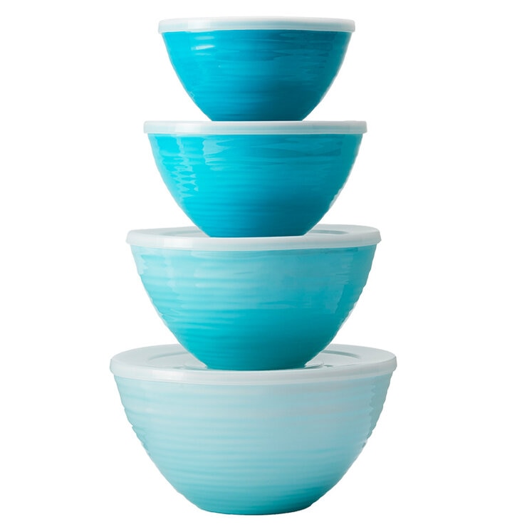 Ombre Mixing Bowls With Lids 4 Piece Set