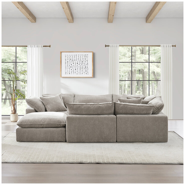 Aiden & Ivy 6 Piece Fabric Modular Sectional