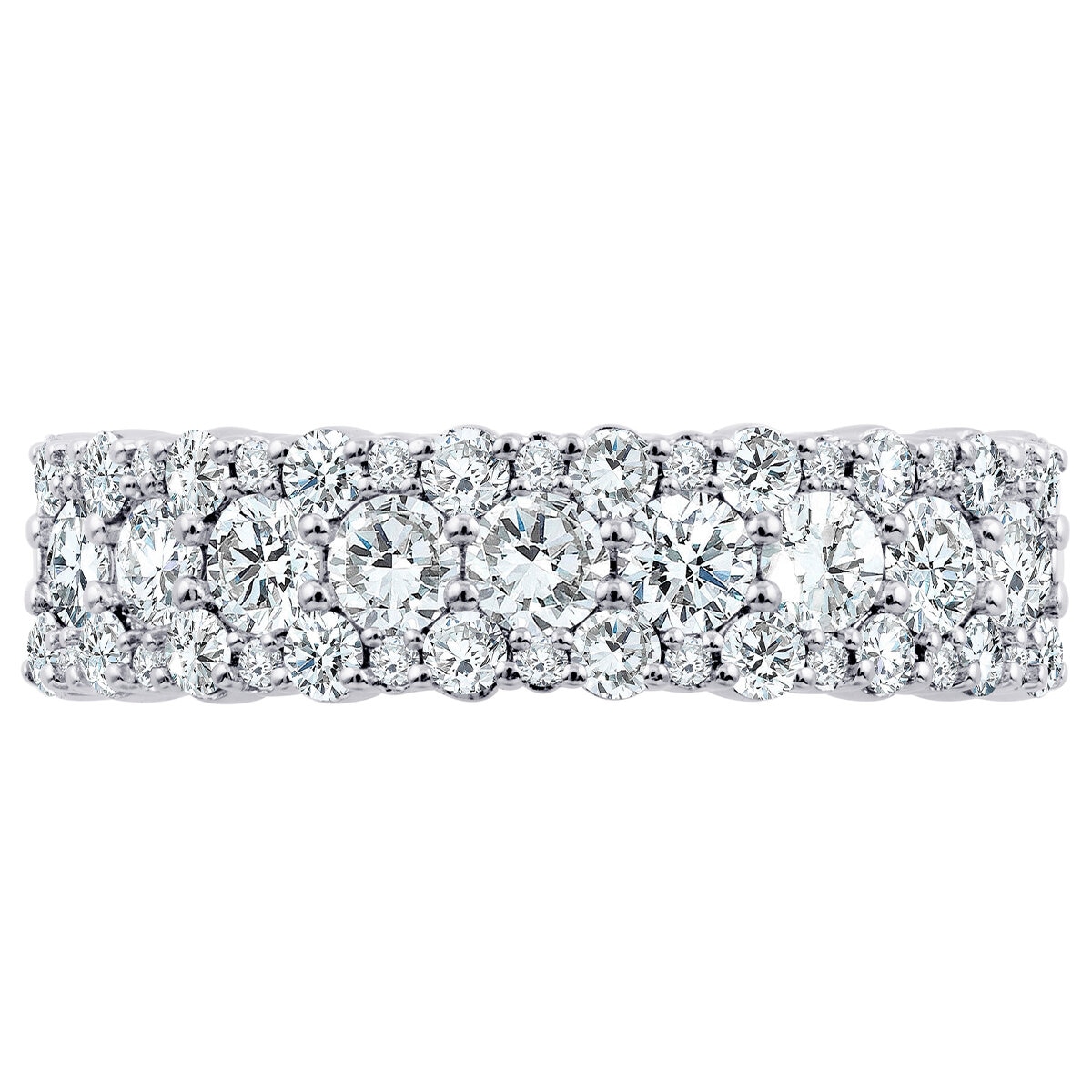 18KT White Gold 1.00CTW Round Brilliant Cut Diamond Anniversary Ring