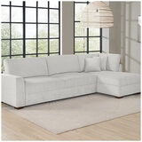 Thomasville 2 Piece Fabric Convertible Sectional With Chaise