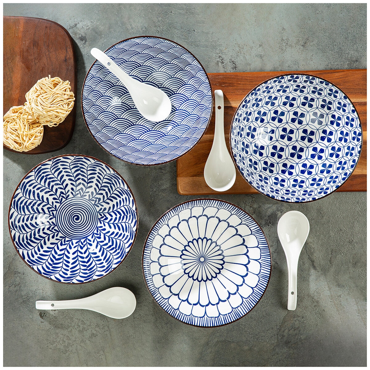 Signature Bowls With Spoon 8 Piece Set