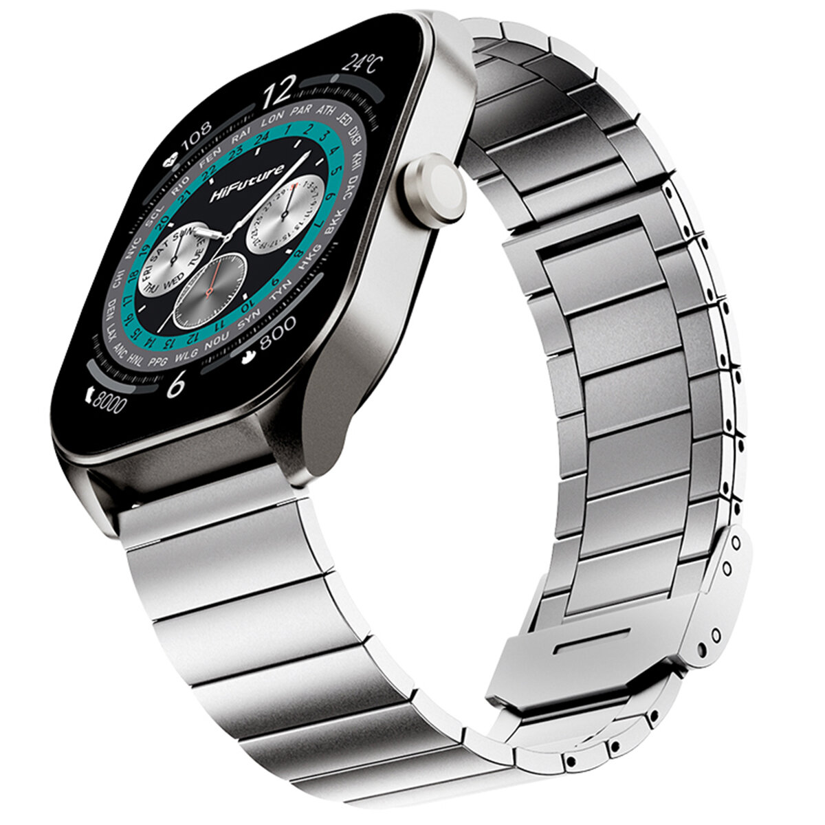 HiFuture Apex Smart Watch Sterling Silver APEX-SILVER