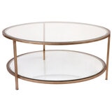 CAFE LIGHTING & LIVING Cocktail Glass Round Coffee Table