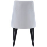 Moran Atlas Dining Chair 2 Pack Velvet Light Grey Fabric