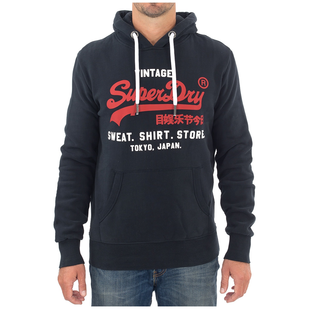 Superdry Mens Hoodies - Eclipse Navy