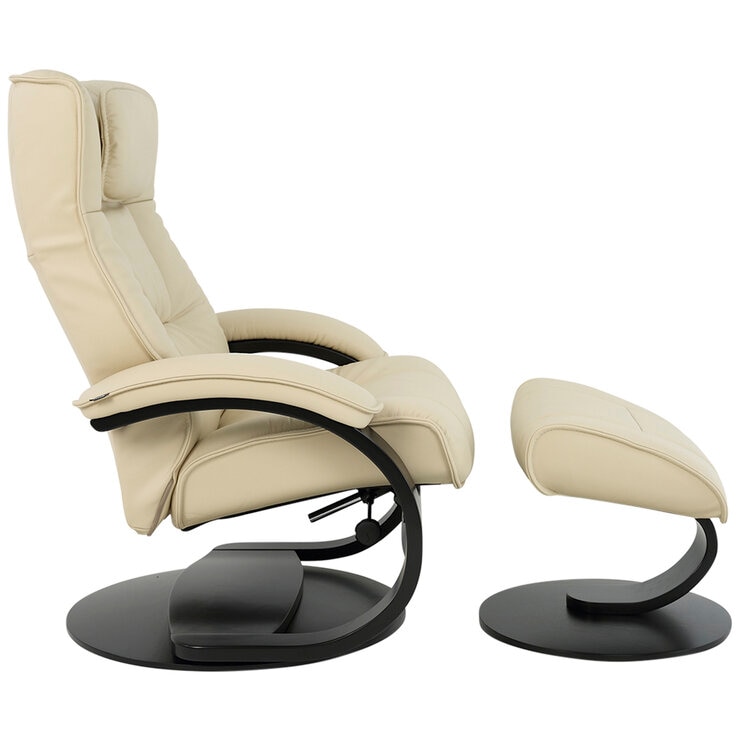 Moran Fjords Regent C-Base Large Chair and Ottoman Vanilla Moran Fjords Regent C-Base Large Chair and Ottoman Vanilla