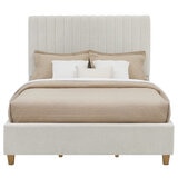 Thomasville Fabric Upholstered Queen Bed Beige