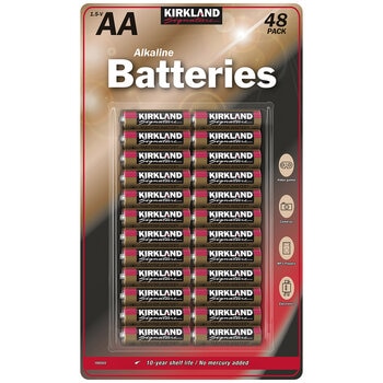 Kirkland Signature AA Alkaline Batteries 48 Pack