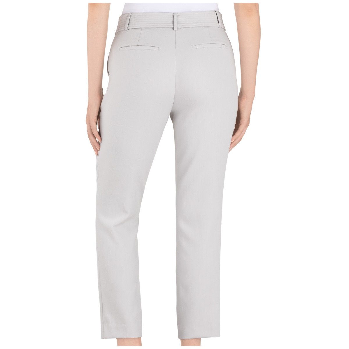 Hilary Radley Tie Front Women's Pant - Light Grey