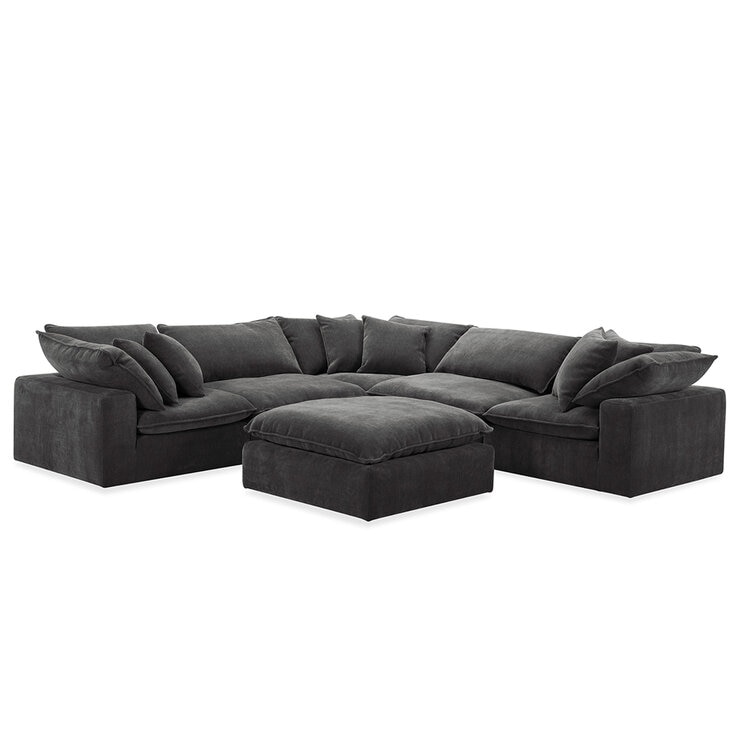 Aiden & Ivy 6 Piece Fabric Modular Sectional