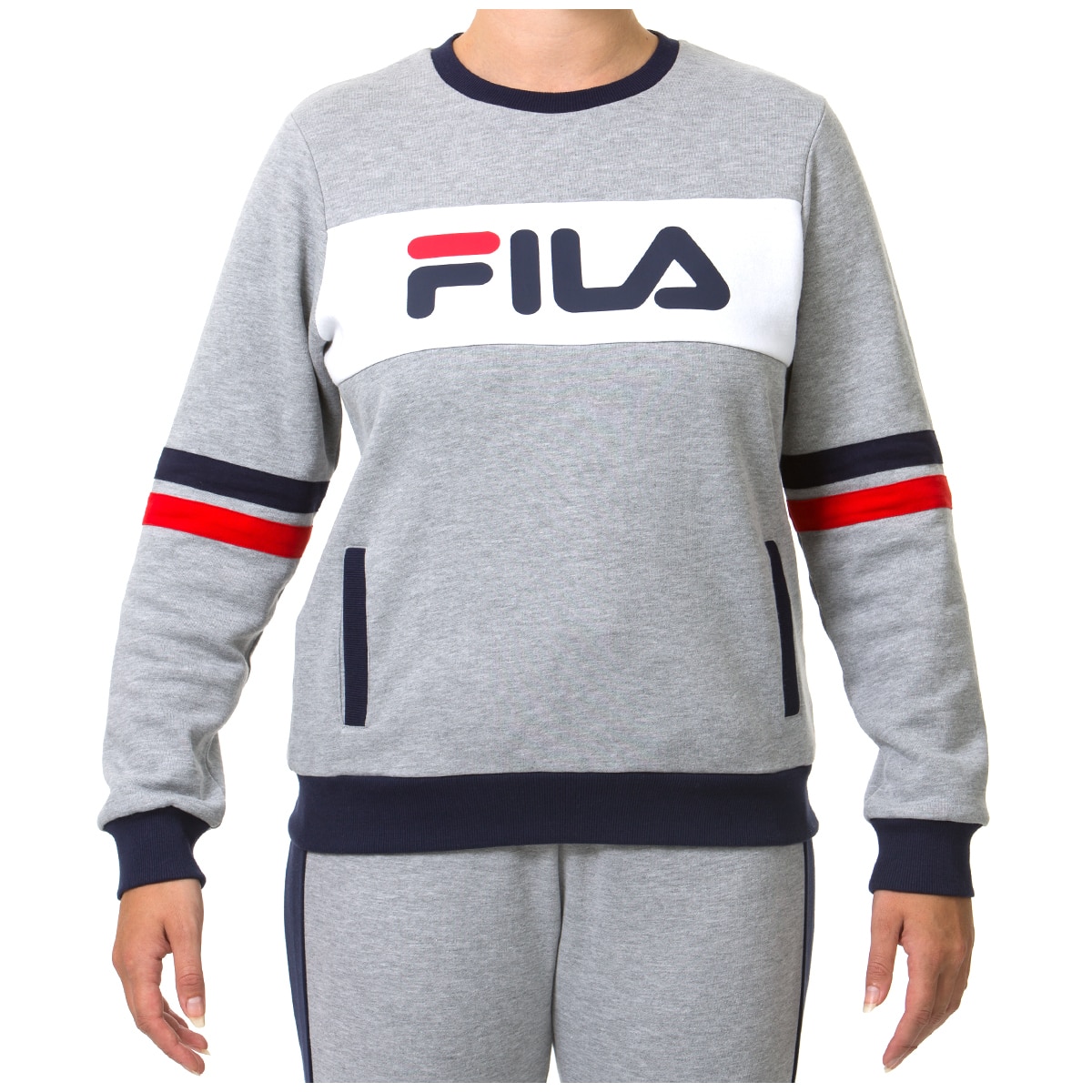 Fila Women's Tara Crew - Grey Marle